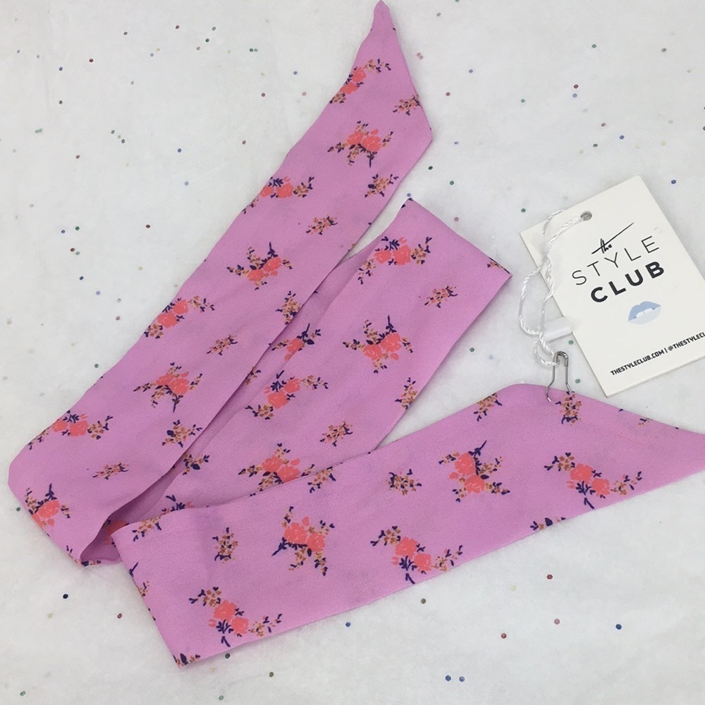 New Urban Outfitters The Style Club Scarf Hair Neck Pink Floral